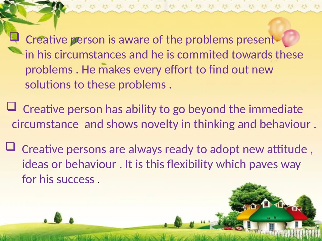 CREATIVE CHILDREN INTRODUCTION OF CREATIVITY - slide 7 of 18