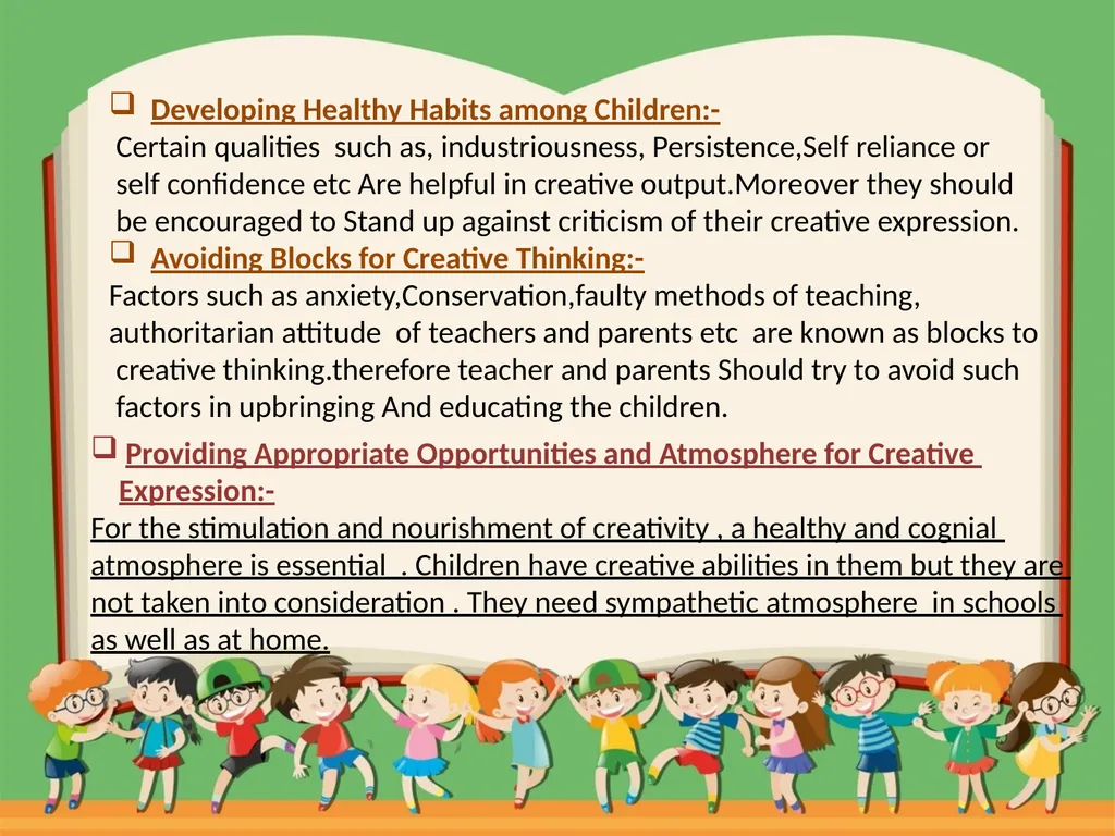 CREATIVE CHILDREN INTRODUCTION OF CREATIVITY - slide 13 of 18