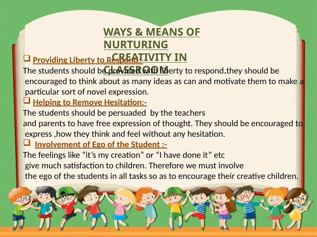 CREATIVE CHILDREN INTRODUCTION OF CREATIVITY - slide 12 of 18
