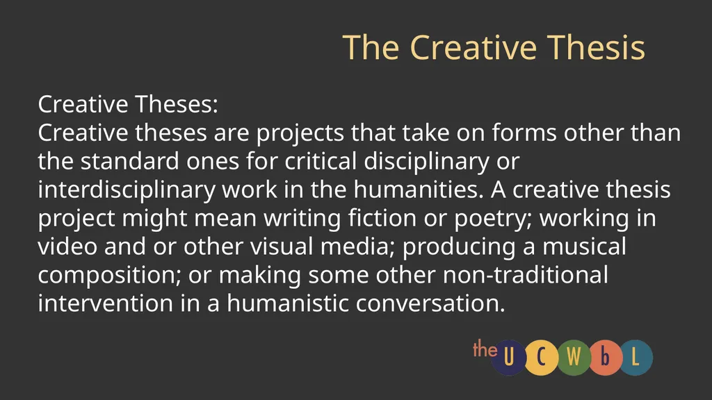 The Creative Thesis: How to Develop a Creative - slide 2 of 7