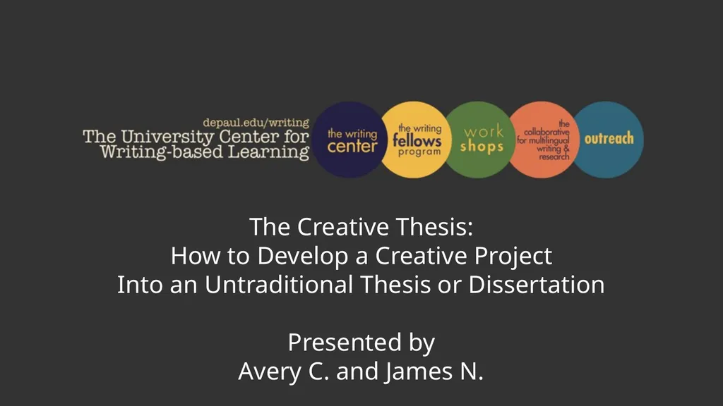 The Creative Thesis: How to Develop a Creative - slide 1 of 7