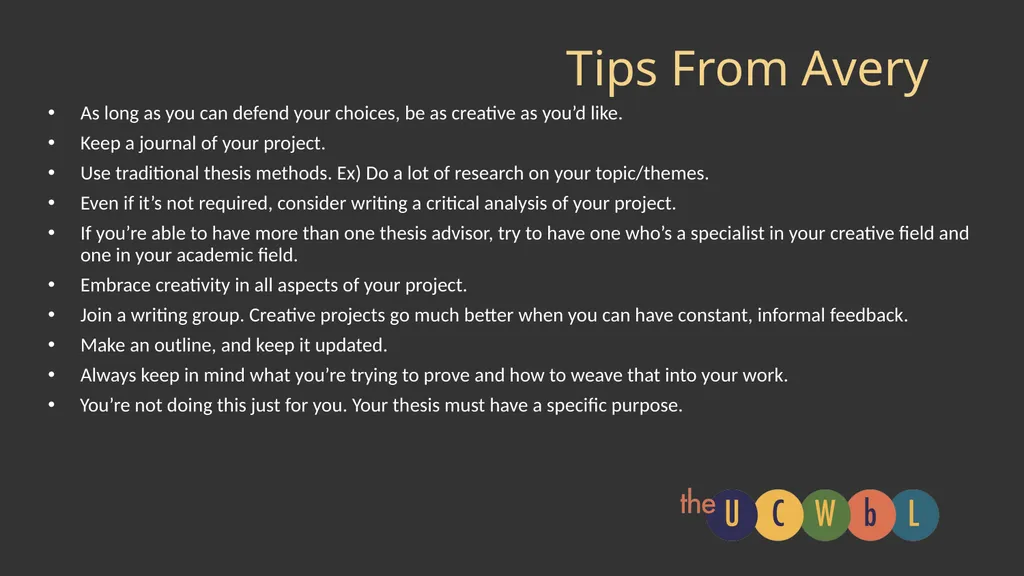 The Creative Thesis: How to Develop a Creative - slide 5 of 7