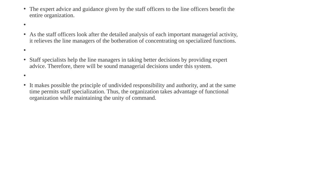LINE AND STAFF AUTHORITY In an organization, the - slide 4 of 5