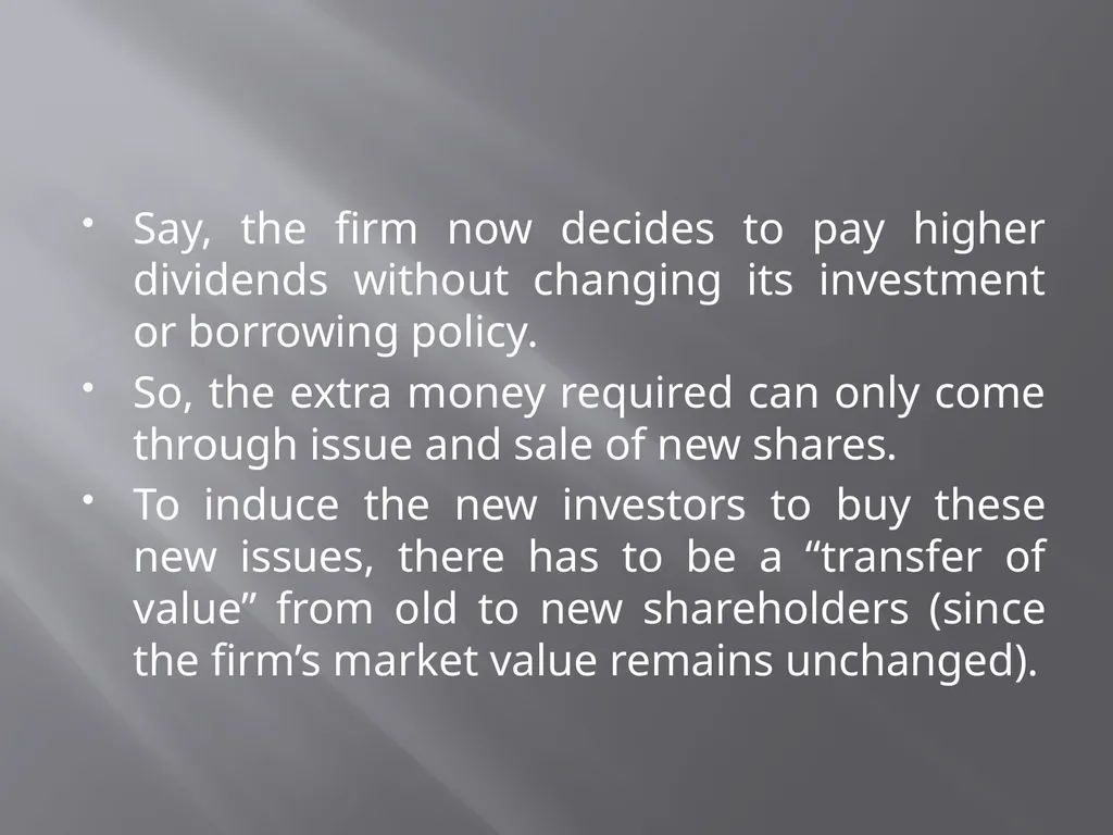 Payout Policy Corporate Finance: BA (H) Economics, - slide 25 of 29