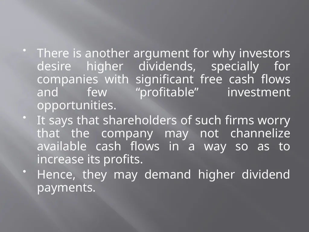 Payout Policy Corporate Finance: BA (H) Economics, - slide 19 of 29
