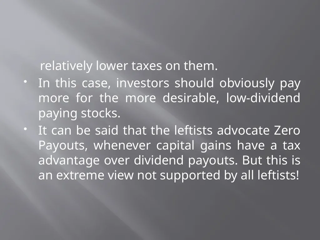 Payout Policy Corporate Finance: BA (H) Economics, - slide 21 of 29