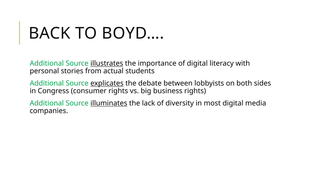 Extend, Complicate, Qualify, Challenge, Illustrate - slide 22 of 29