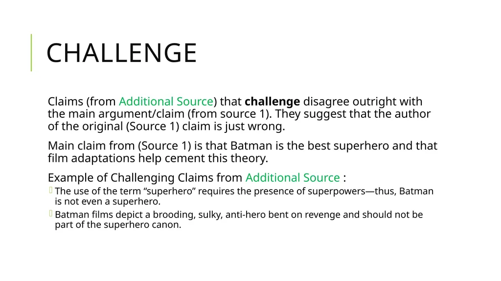 Extend, Complicate, Qualify, Challenge, Illustrate - slide 16 of 29