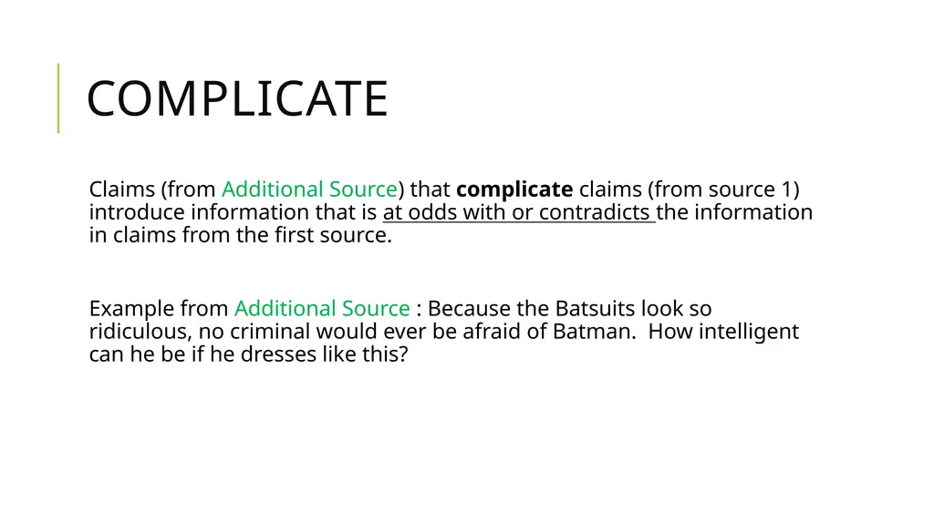 Extend, Complicate, Qualify, Challenge, Illustrate - slide 8 of 29