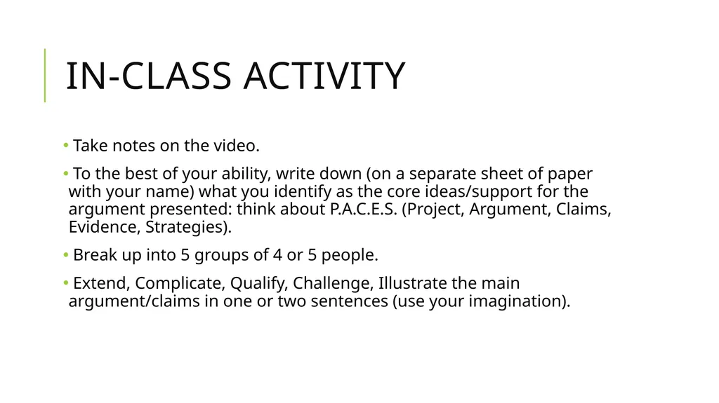 Extend, Complicate, Qualify, Challenge, Illustrate - slide 26 of 29