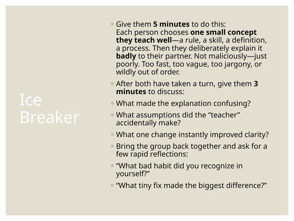 New Members Treasures report Ice Breaker Give them - slide 3 of 27