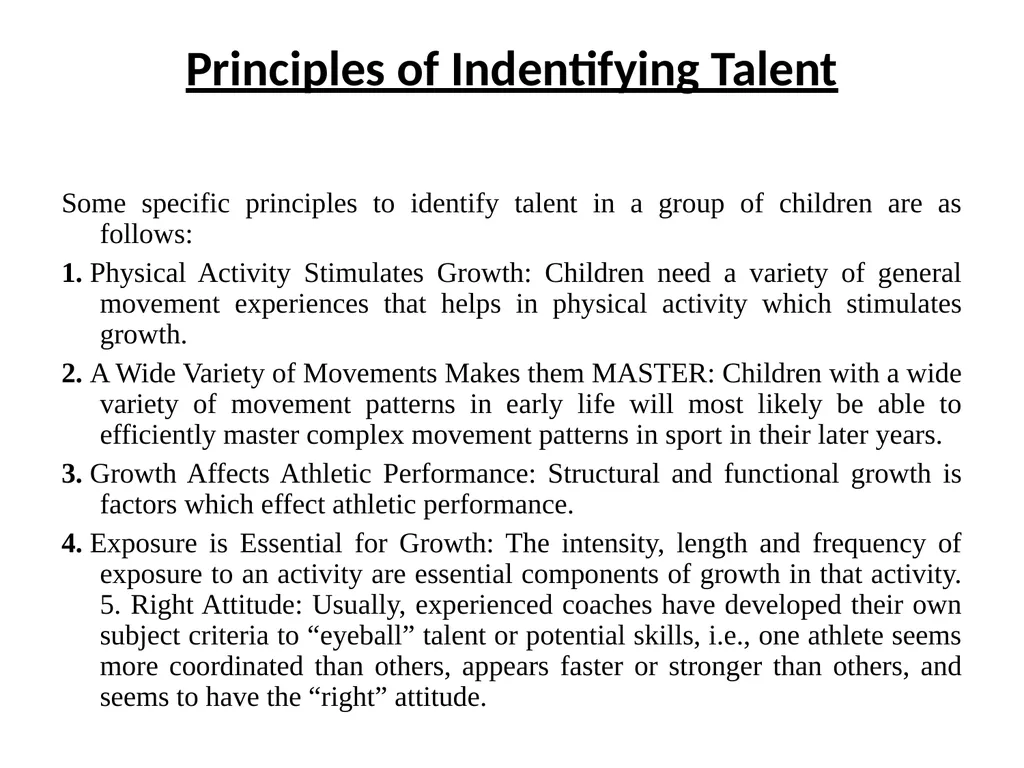 Talent identification Mped 2nd sem Dr. rajeshwari - slide 7 of 9