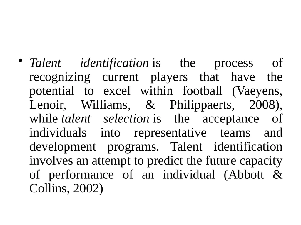 Talent identification Mped 2nd sem Dr. rajeshwari - slide 3 of 9