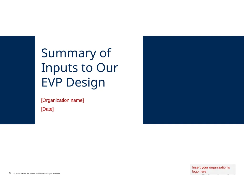 Summary of Inputs to EVP Design What it does: This - slide 3 of 12