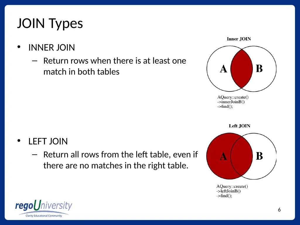 Reporting Tables, Writing Queries, and More - slide 6 of 27