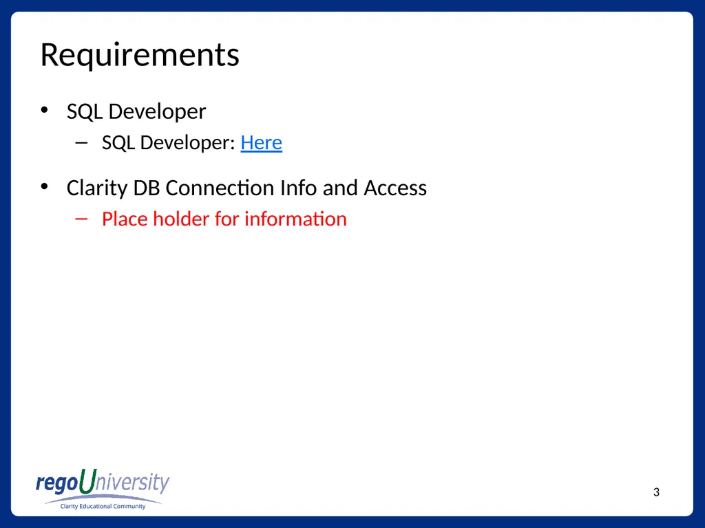 Reporting Tables, Writing Queries, and More - slide 3 of 27