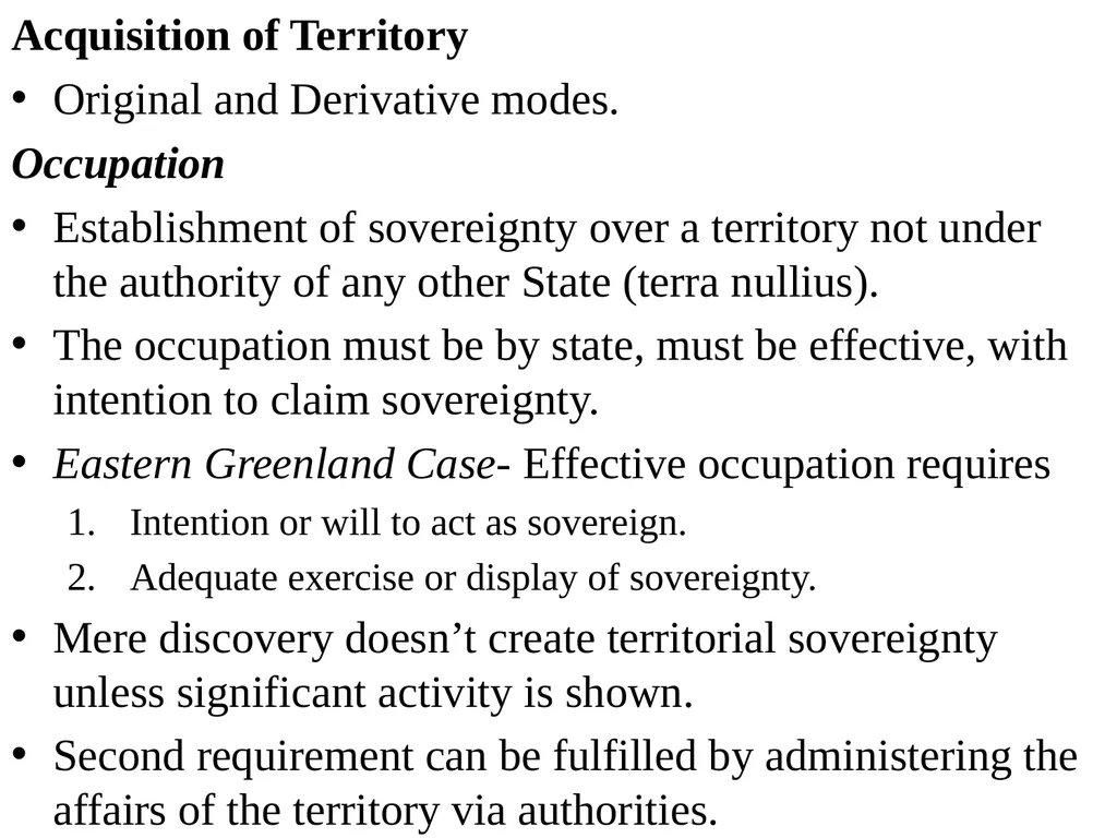 Public International Law Territorial Sovereignty - slide 4 of 12