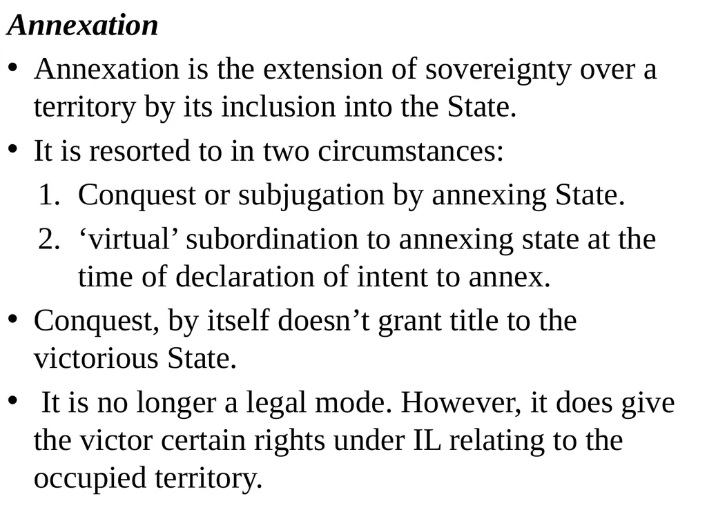 Public International Law Territorial Sovereignty - slide 8 of 12