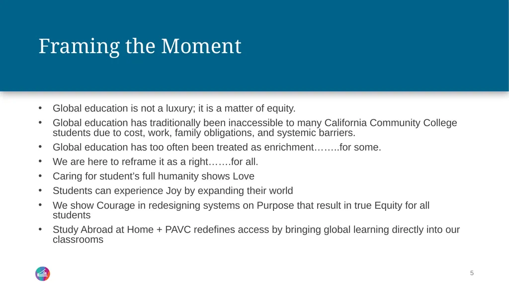 Reimagining Global Learning with Equity and - slide 5 of 18