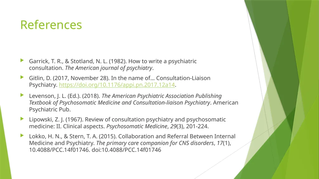 Introduction to Consultation-Liaison Psychiatry - slide 32 of 32