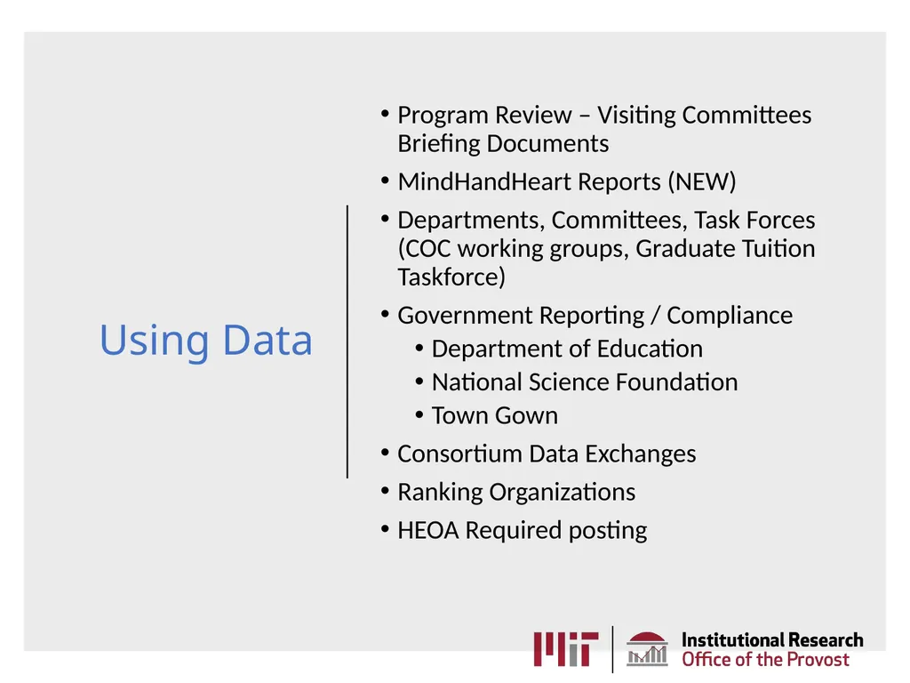 MIT Institutional Research AKA the Office of - slide 9 of 27