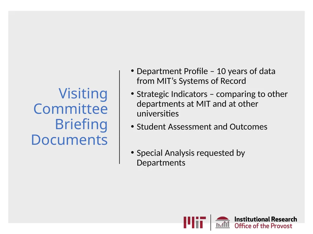 MIT Institutional Research AKA the Office of - slide 11 of 27