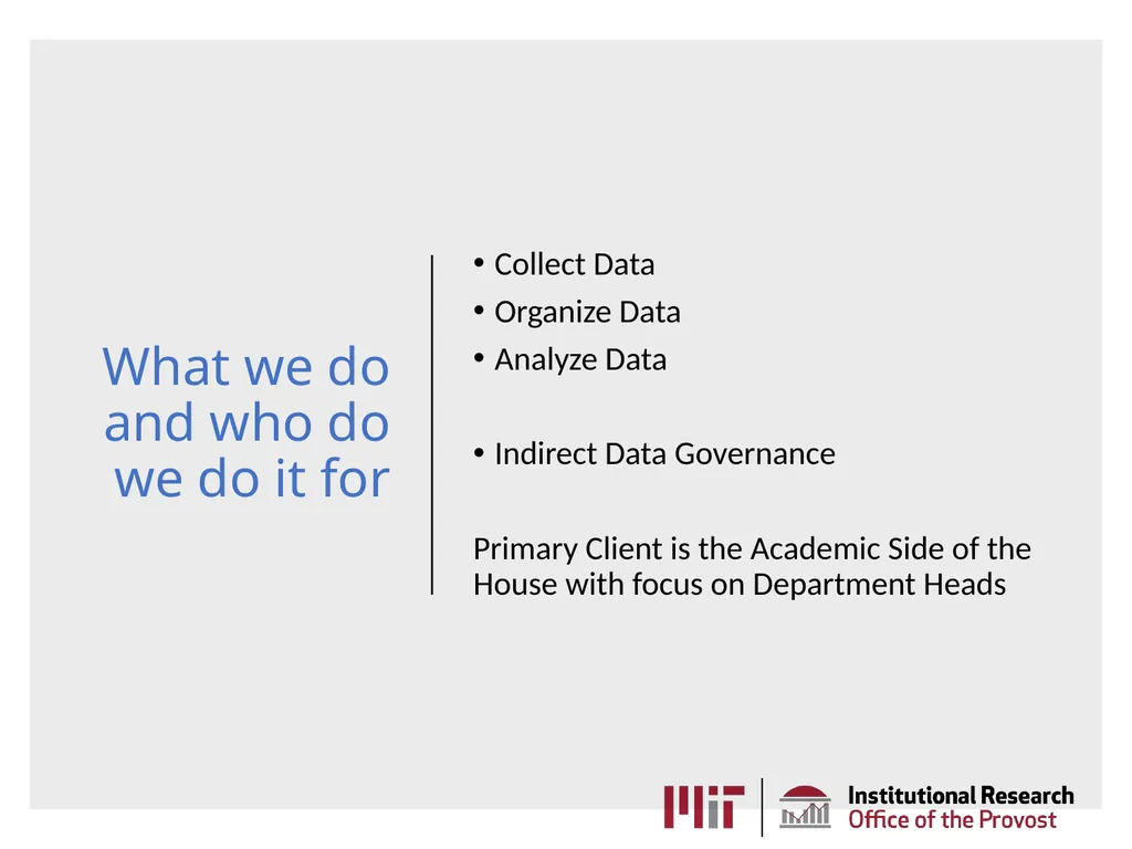 MIT Institutional Research AKA the Office of - slide 5 of 27
