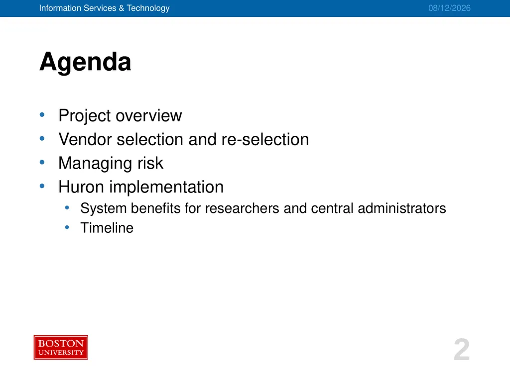IACUC/ASC Systems Implementation Project Advisory - slide 2 of 20