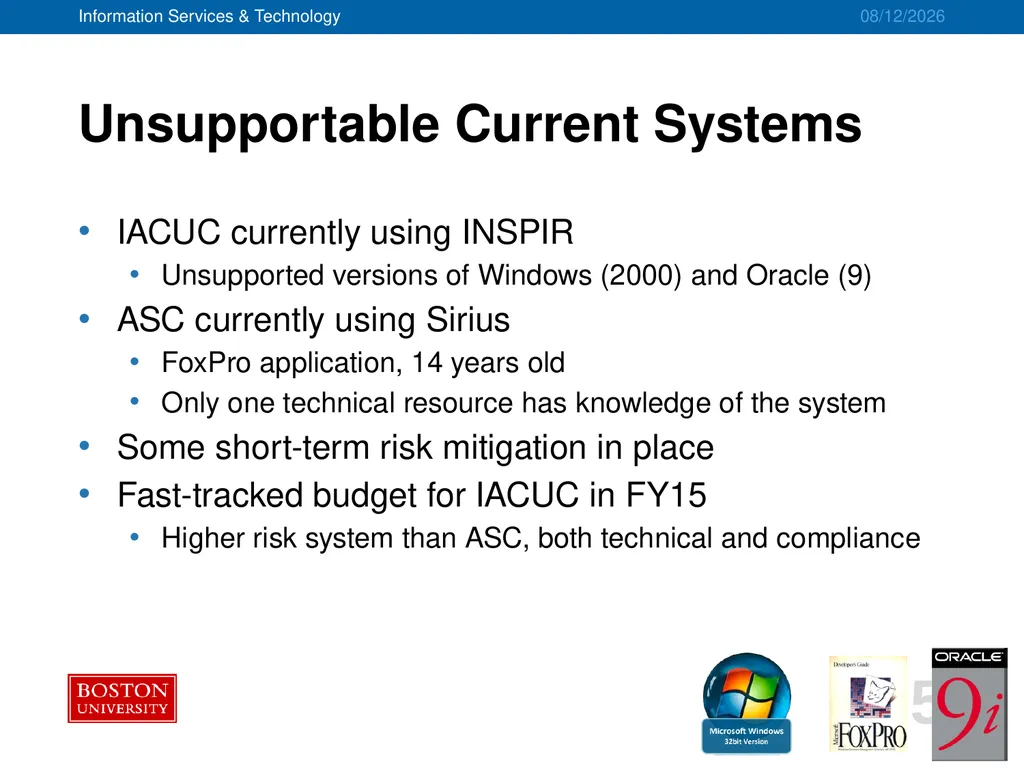 IACUC/ASC Systems Implementation Project Advisory - slide 5 of 20