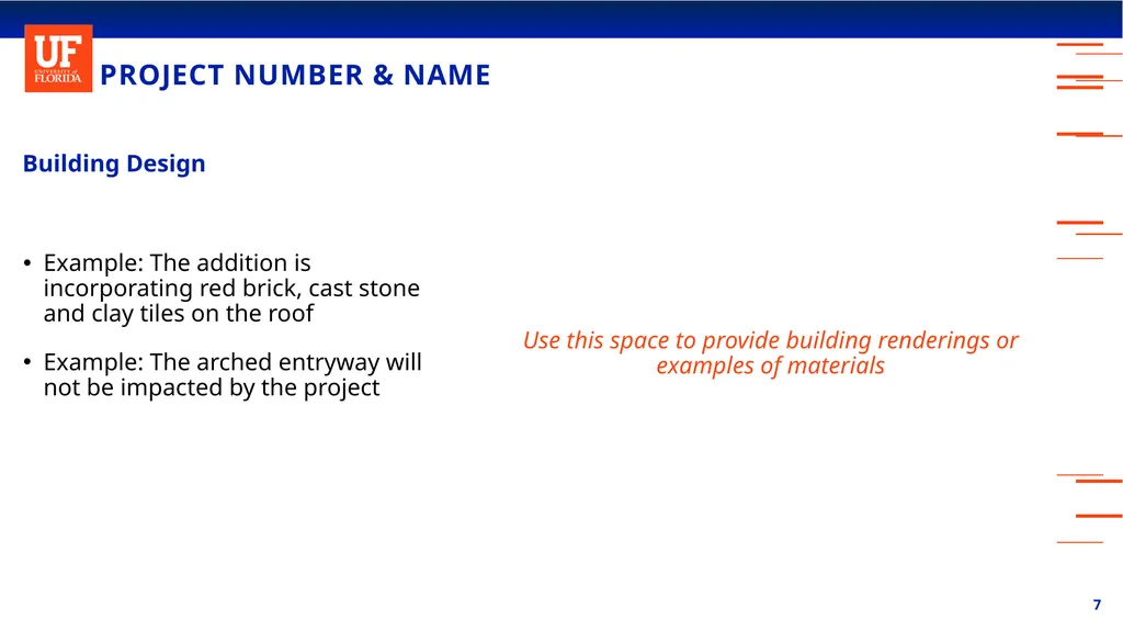 PROJECT NUMBER & NAME (Ex. MP10000 CENTURY TOWER) - slide 7 of 8