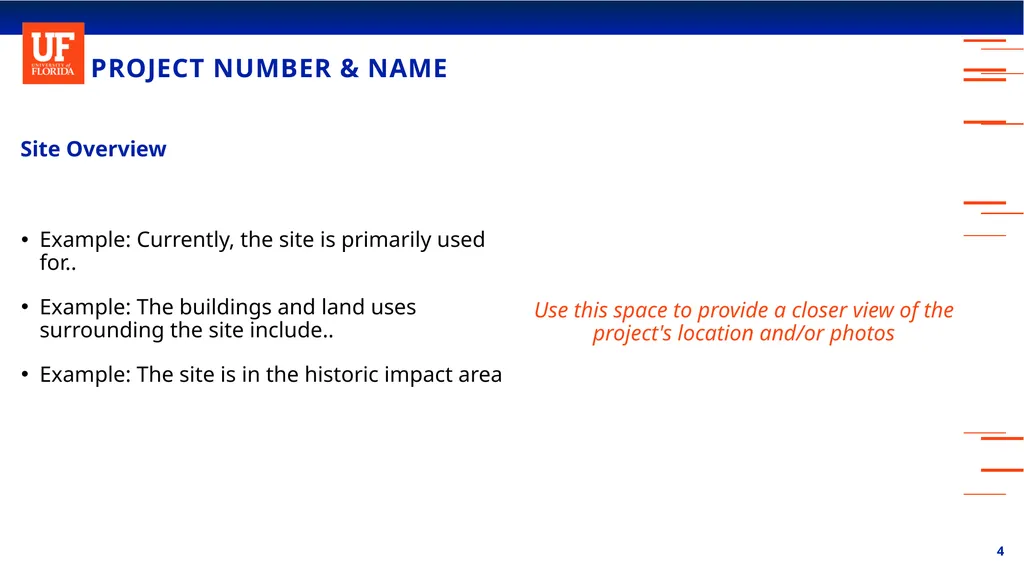 PROJECT NUMBER & NAME (Ex. MP10000 CENTURY TOWER) - slide 4 of 8