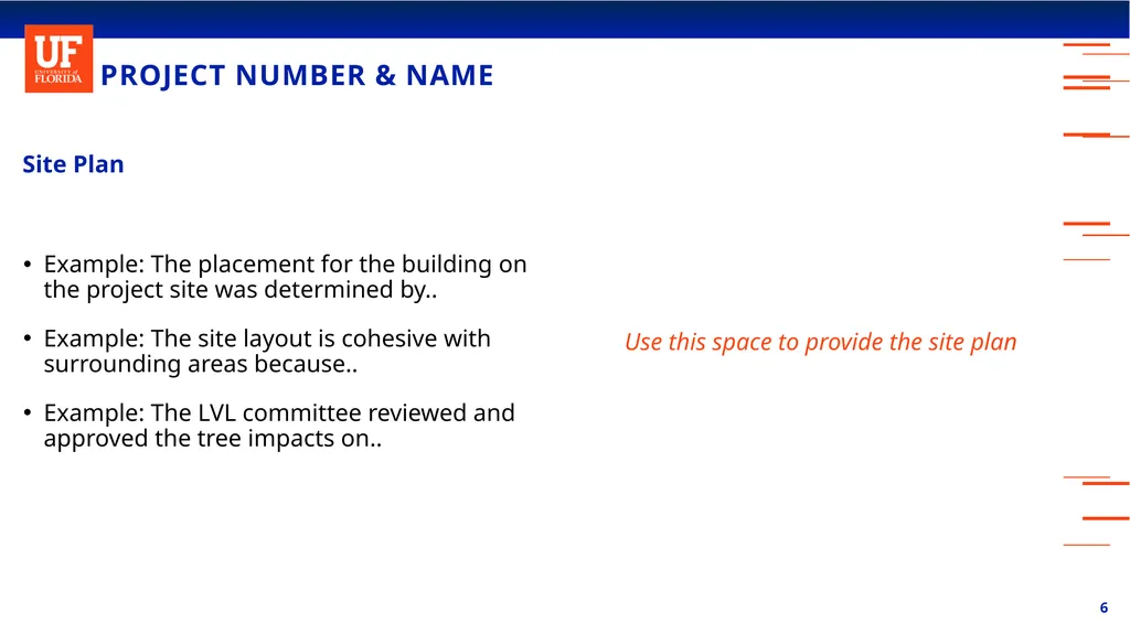 PROJECT NUMBER & NAME (Ex. MP10000 CENTURY TOWER) - slide 6 of 8
