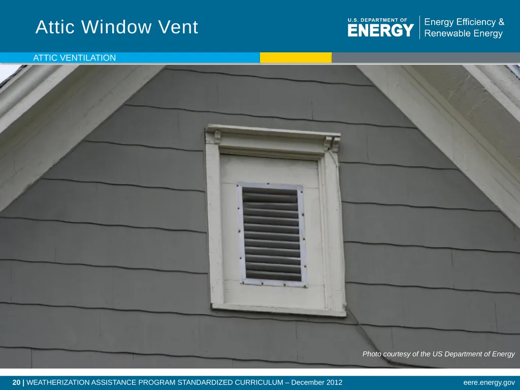 Attic Ventilation WEATHERIZATION ENERGY AUDITOR - slide 20 of 23