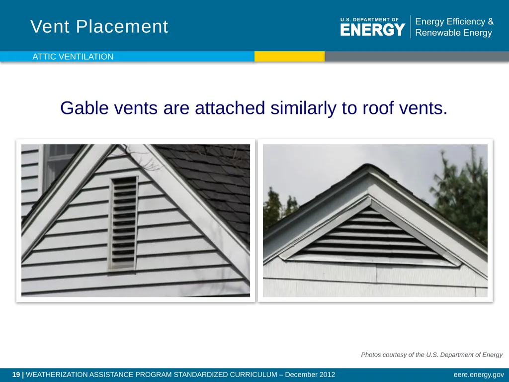 Attic Ventilation WEATHERIZATION ENERGY AUDITOR - slide 19 of 23
