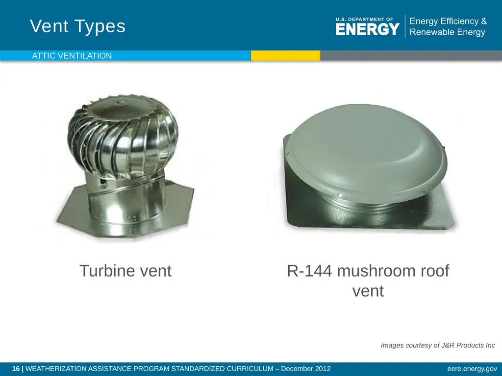 Attic Ventilation WEATHERIZATION ENERGY AUDITOR - slide 16 of 23
