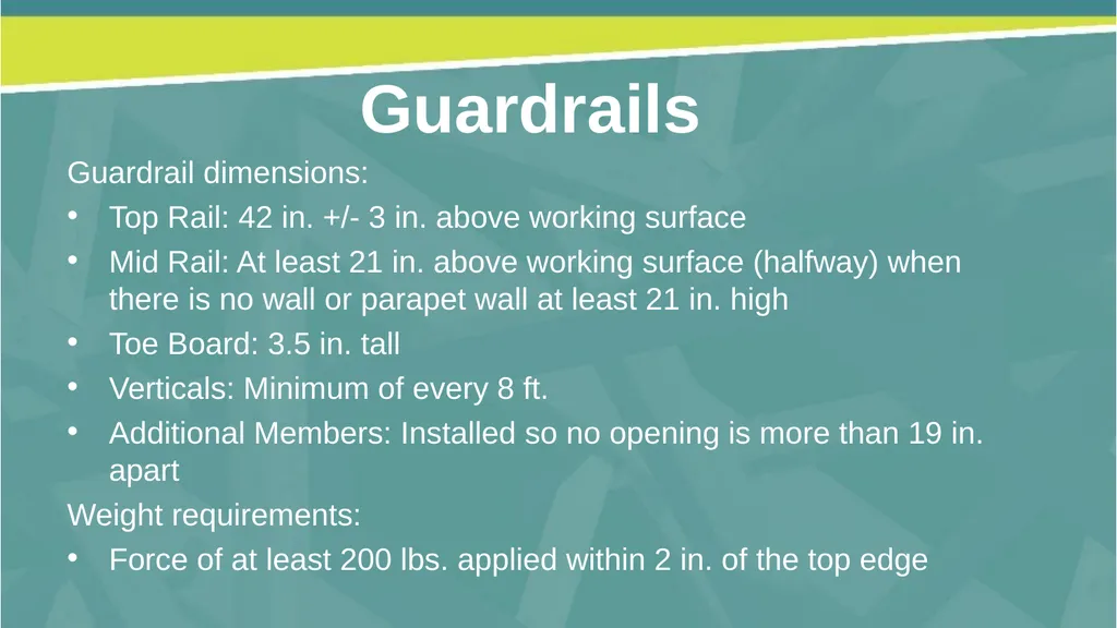 Welcome! Fall Prevention in Construction This - slide 19 of 43