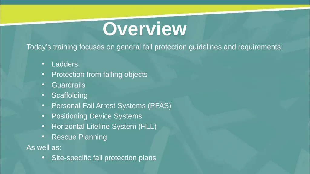 Welcome! Fall Prevention in Construction This - slide 4 of 43