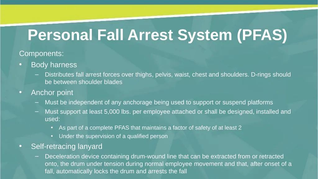 Welcome! Fall Prevention in Construction This - slide 25 of 43
