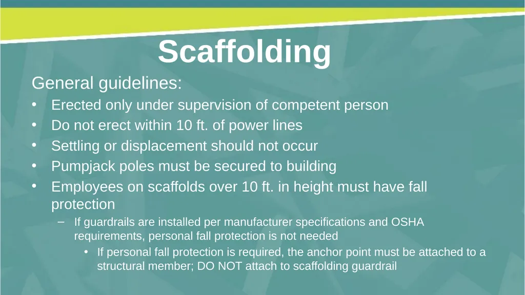 Welcome! Fall Prevention in Construction This - slide 20 of 43