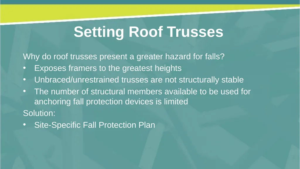 Welcome! Fall Prevention in Construction This - slide 38 of 43