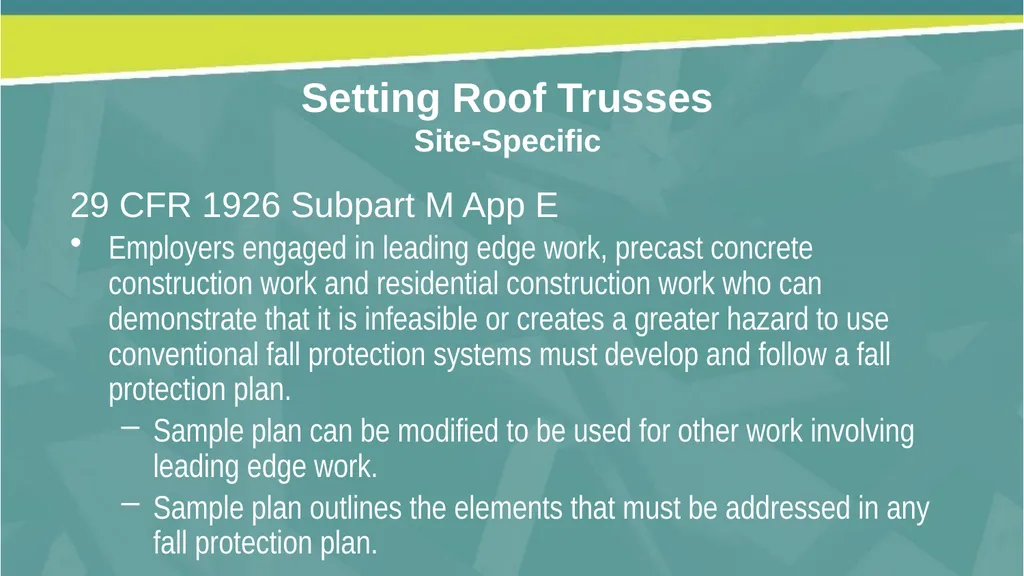 Welcome! Fall Prevention in Construction This - slide 40 of 43