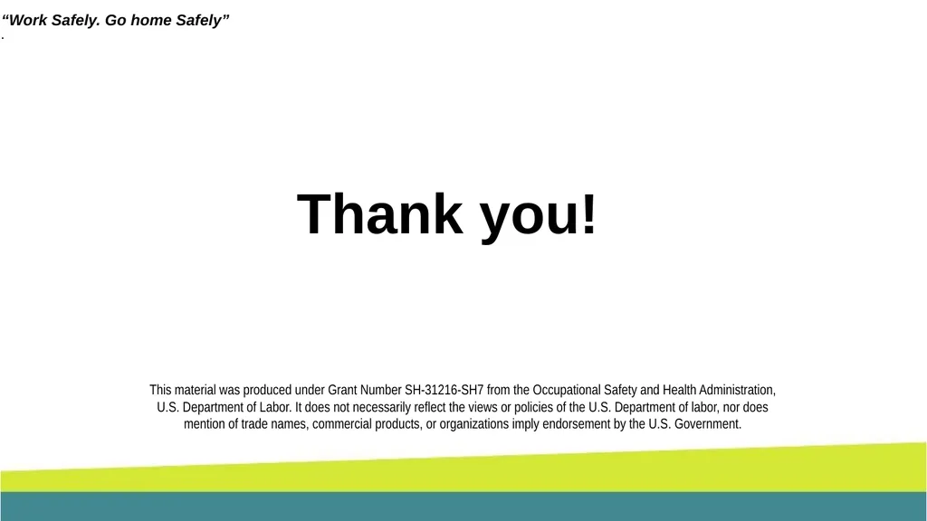 Welcome! Fall Prevention in Construction This - slide 43 of 43