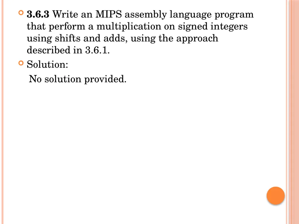 Solutions Chapter 3 Exercise 3.6 In this exercise - slide 7 of 59