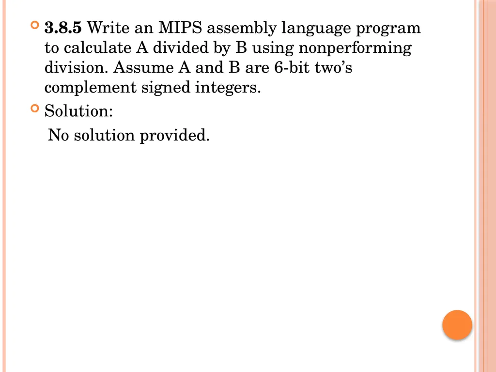Solutions Chapter 3 Exercise 3.6 In this exercise - slide 25 of 59