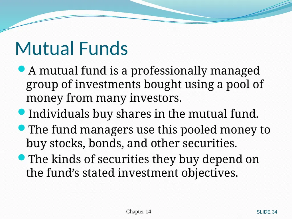 Investing in Stocks 12.1 Evaluating Stocks 12.2 - slide 34 of 49