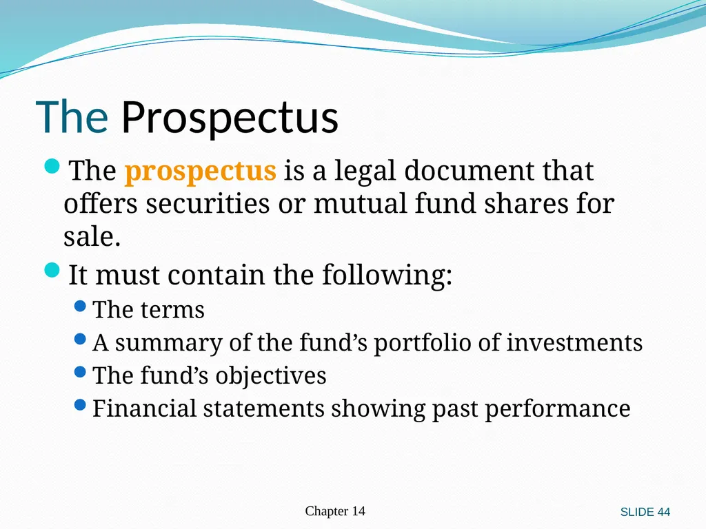 Investing in Stocks 12.1 Evaluating Stocks 12.2 - slide 44 of 49