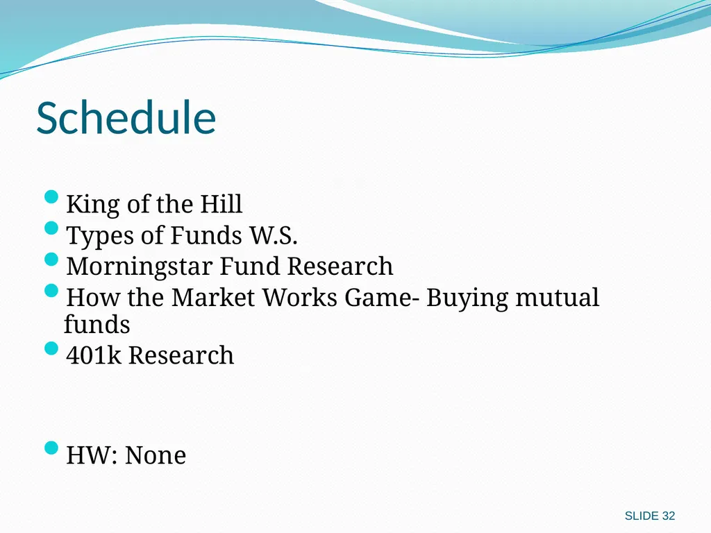 Investing in Stocks 12.1 Evaluating Stocks 12.2 - slide 32 of 49