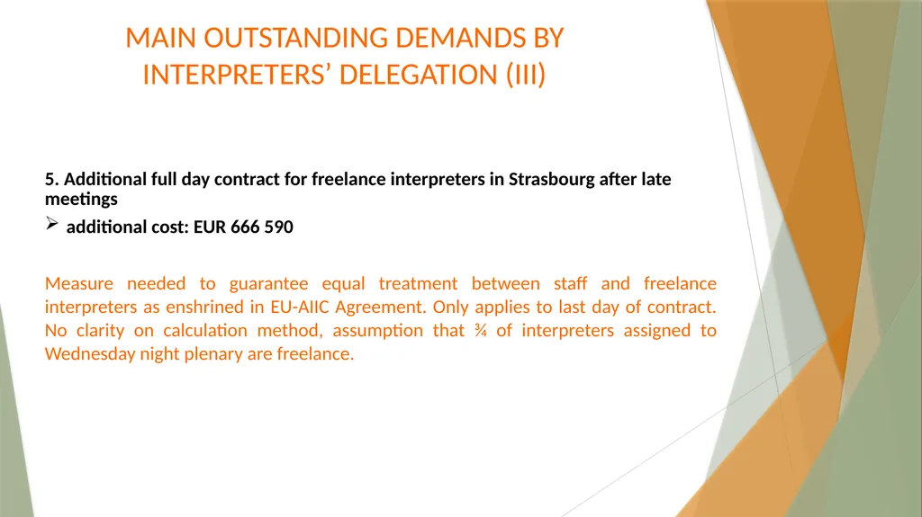 Interpreters’ Working Conditions (Or how numbers - slide 33 of 36