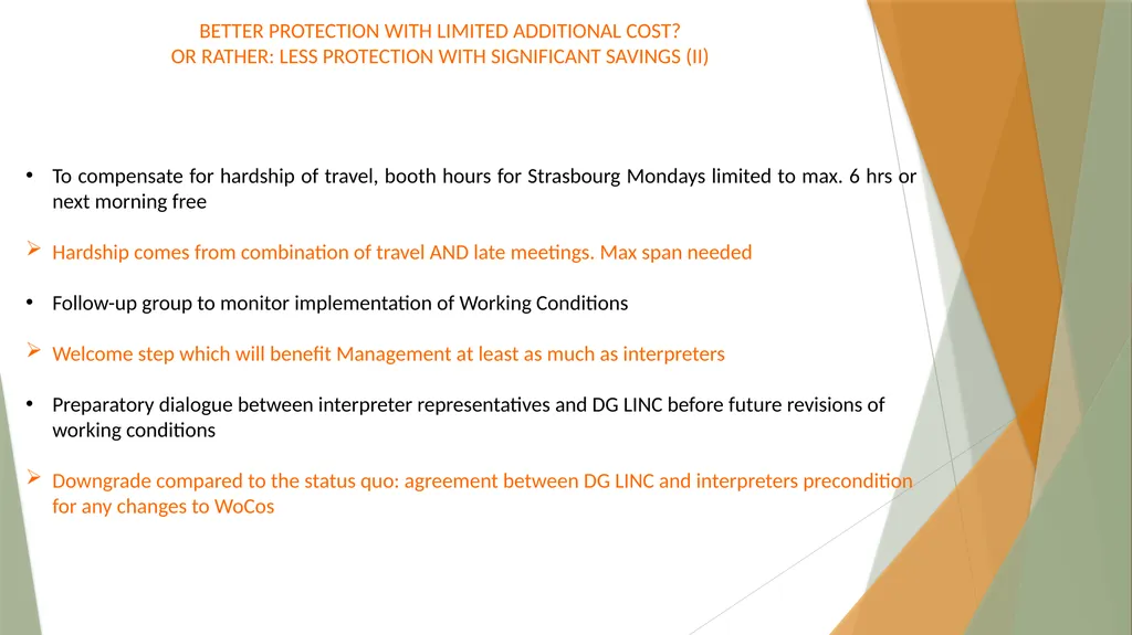 Interpreters’ Working Conditions (Or how numbers - slide 30 of 36