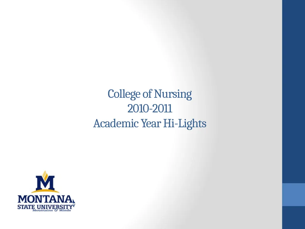 College of Nursing 2010-2011 Academic Year - slide 1 of 26